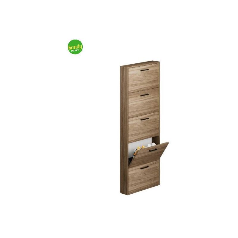 foto del prodotto tezeta scarpiera serena handy 5 noce naturale 180h