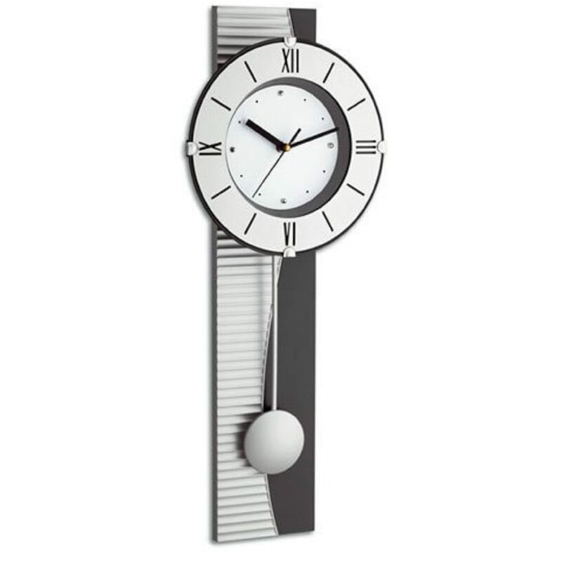 foto del prodotto tfa 60.3001 orologio da parete, argento, plasticavetro