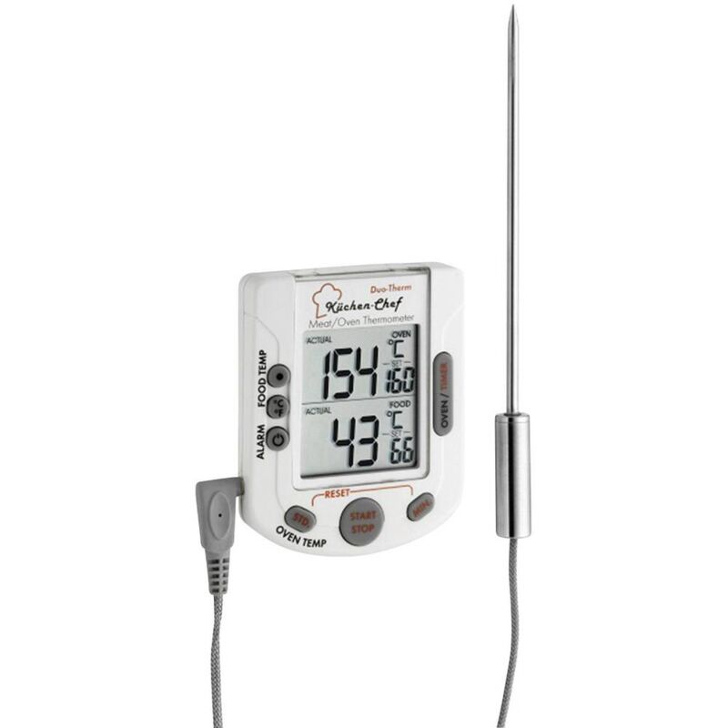 foto del prodotto tfa dostmann 14.1503 termometro da cucina temperatura forno e nucleo, con touch screen, con temporizzatore, allarme mai