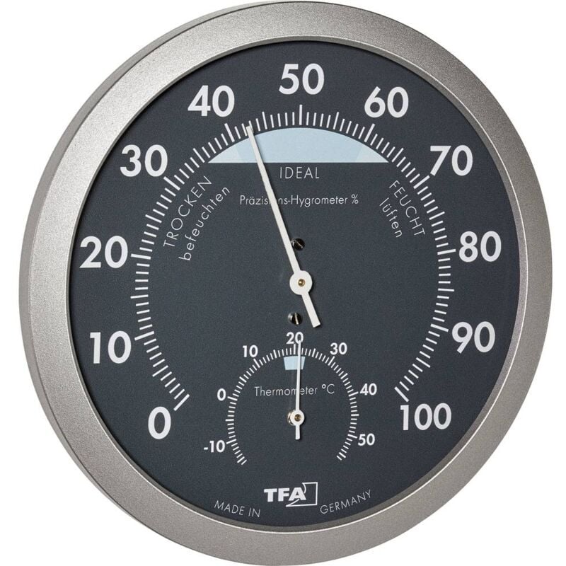 foto del prodotto tfa dostmann 45.2043.51 termoigrometro antracite, argento 45.2043.51