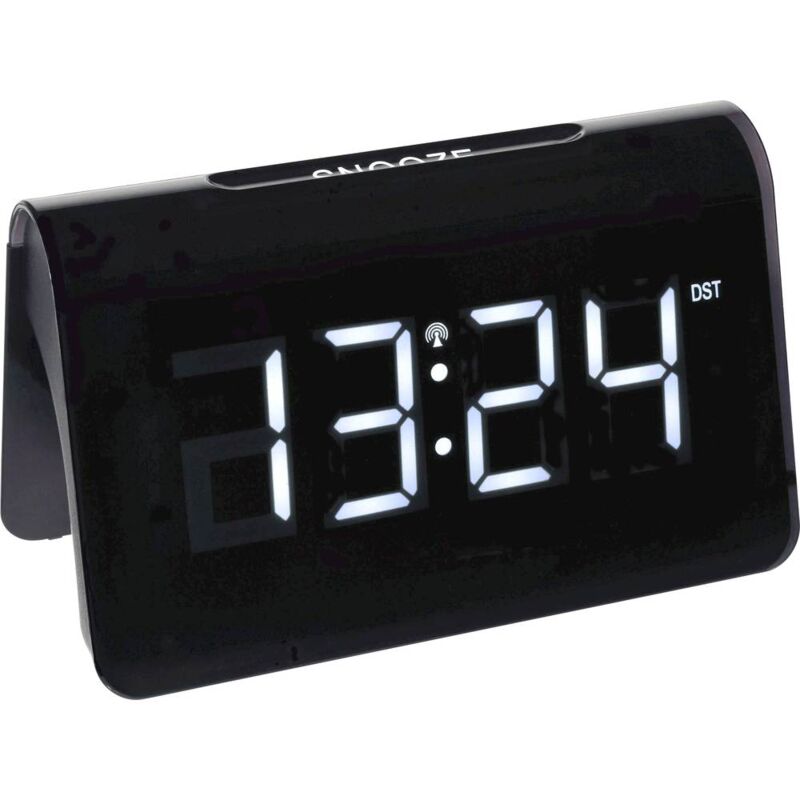 foto del prodotto tfa dostmann 60.2543.02 radiocontrollato sveglia nero tempi di allarme 1 display grande