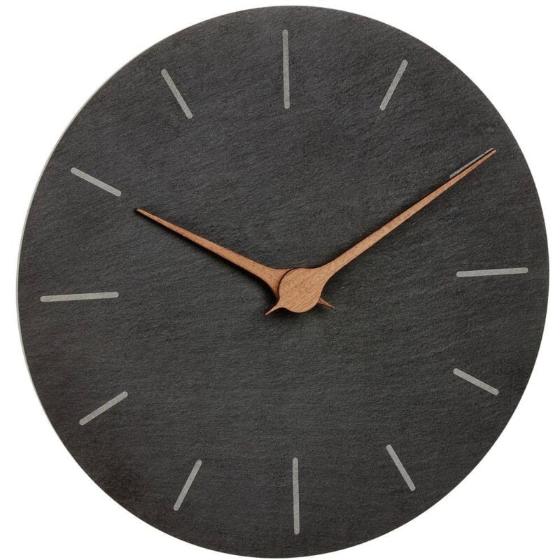 foto del prodotto tfa dostmann 60.3068.10 quarzo orologio da parete 25 cm x 4.3 mm ardesia movimento silenzioso senza scatti 