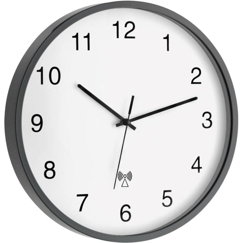 foto del prodotto tfa dostmann 60.3511.10 radiocontrollato orologio da parete 302 mm x 40 mm antracite
