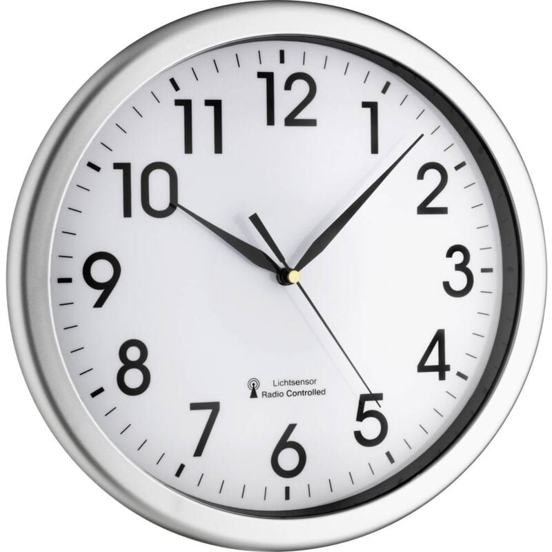 foto del prodotto tfa dostmann 60.3519.02 radiocontrollato orologio da parete 30.8 cm x 4.3 cm argento