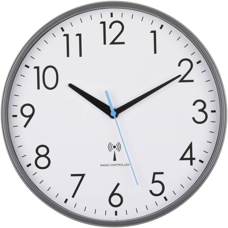foto del prodotto tfa dostmann 60.3549.10 radiocontrollato orologio da parete 300 mm x 65 mm grigio