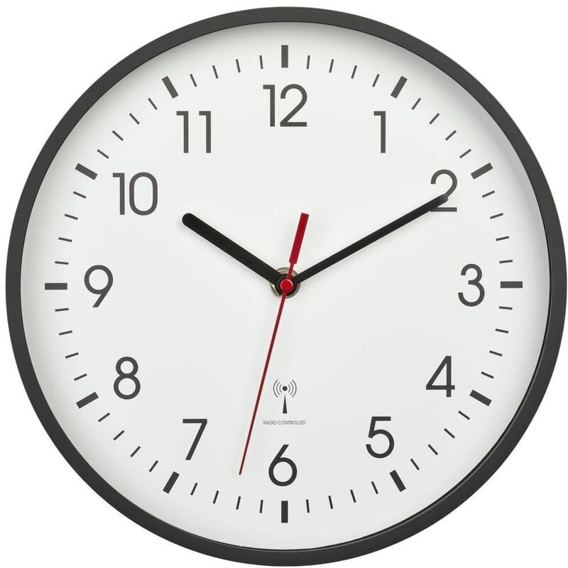 foto del prodotto tfa dostmann - 60.3550.01 radiocontrollato orologio da parete 24.5 cm x 4.2 cm nero
