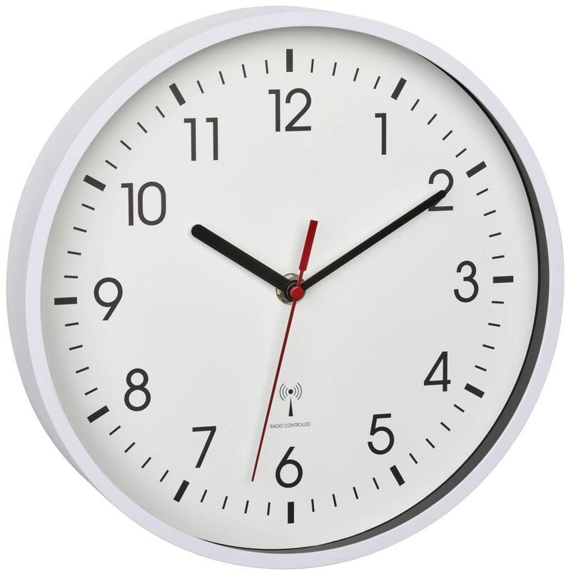 foto del prodotto tfa dostmann 60.3550.02 radiocontrollato orologio da parete 24.5 cm x 4.2 cm bianco