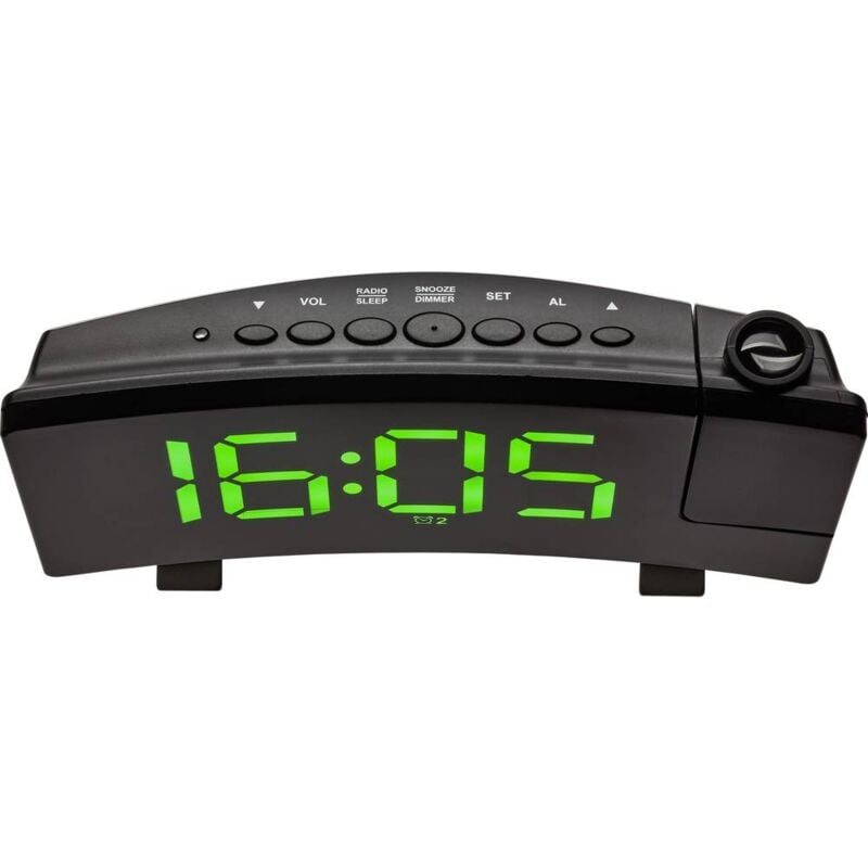 foto del prodotto tfa dostmann 60.5015.04 quarzo sveglia nero display grande, collegamento usb