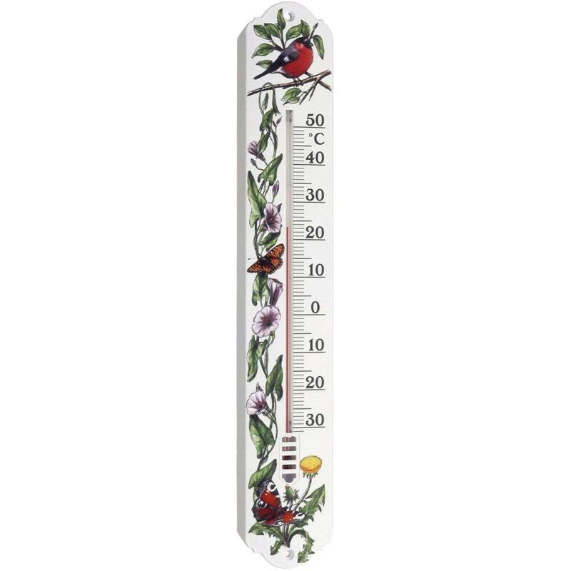 foto del prodotto tfa dostmann analoges innen au en thermometer termometro bianco, fiori 12.3040.20