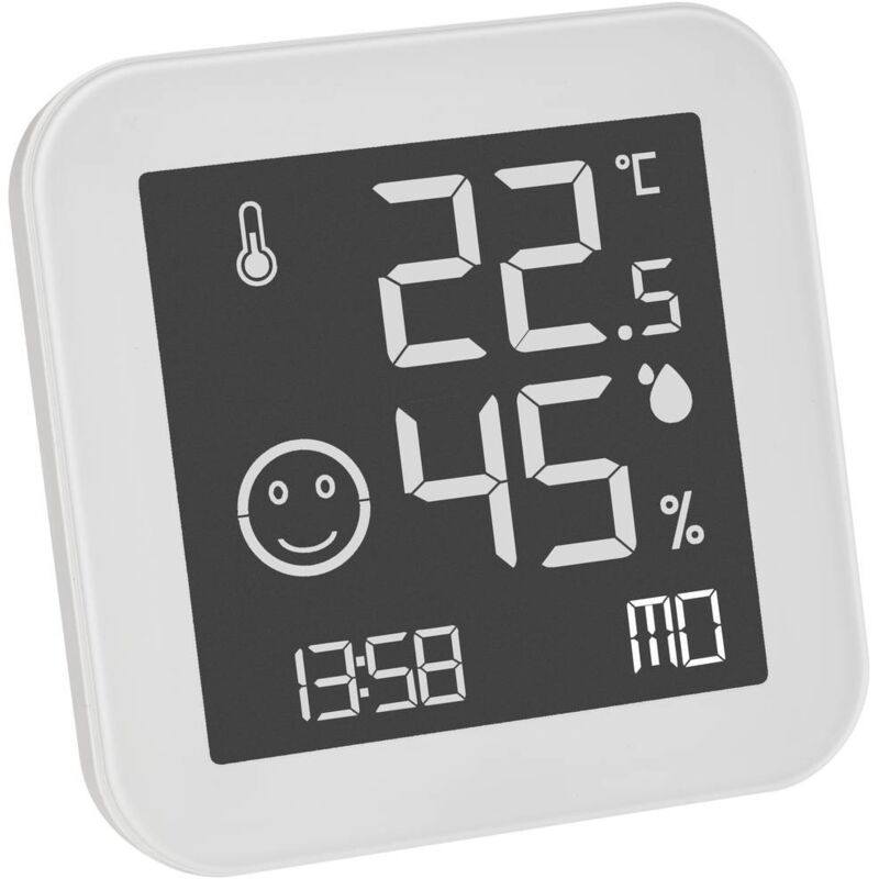 foto del prodotto tfa dostmann black white termoigrometro bianco 30.5054.02