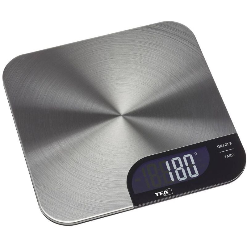 foto del prodotto tfa dostmann cheesecake bilancia da cucina digitale portata max. 5199 g acciaio inox 200 x 200 x 15