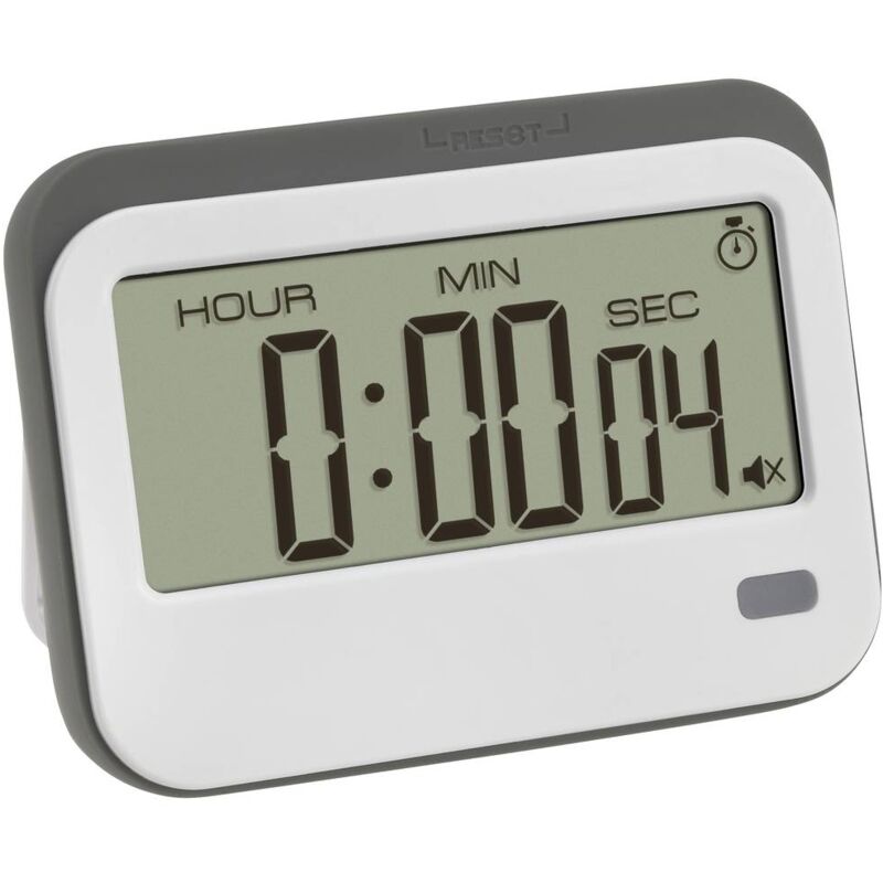 foto del prodotto tfa dostmann digitaler timer mit stoppuhr und wecker timer bianco, grigio digitale