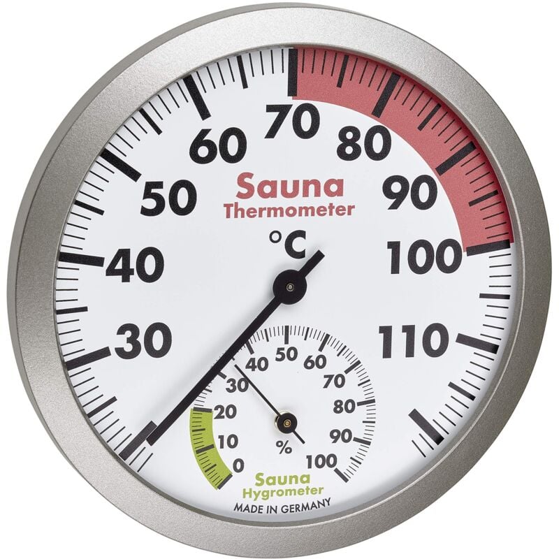 foto del prodotto tfa dostmann termoigrometro analogico per sauna con materiali resistenti al calore, temperatura umidit , 120 x 37 x 120 mm l x p x a 
