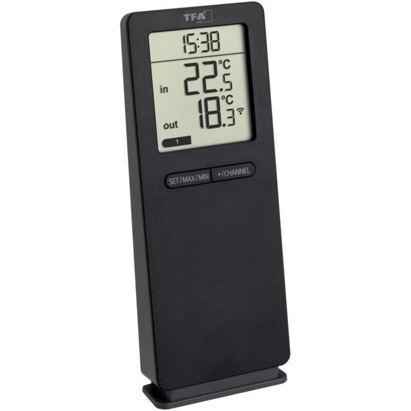 foto del prodotto tfa dostmann termometro nero logo 2.0 rc