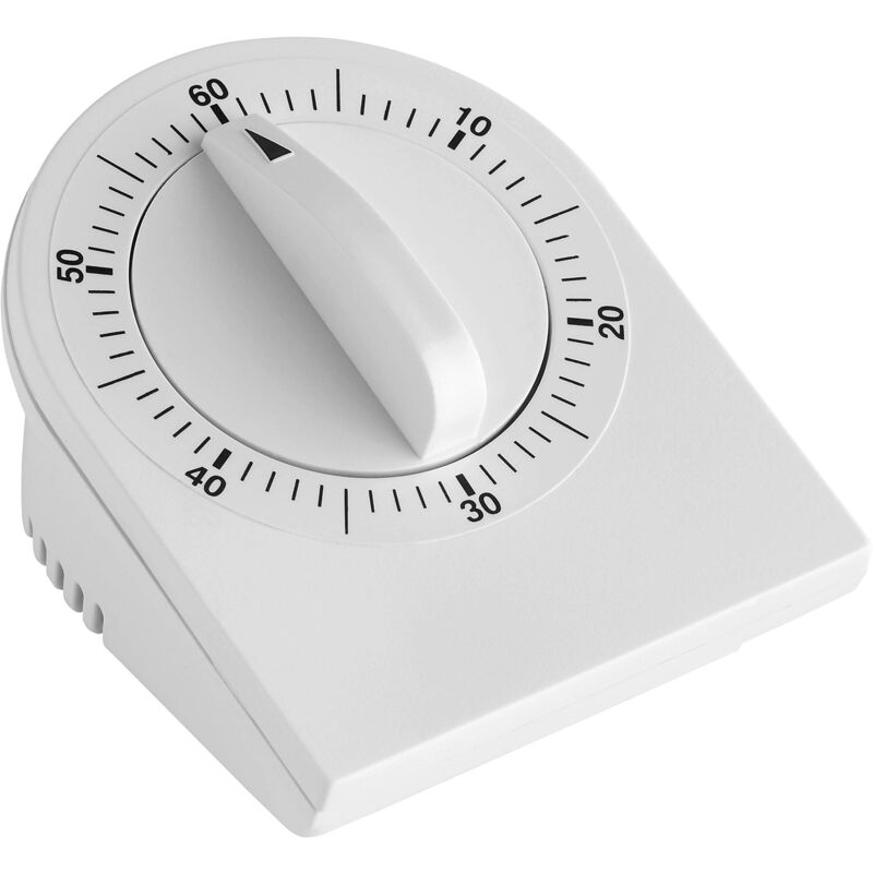 foto del prodotto tfa dostmann timer da cucina analogico, 38.1020, timer per uova, 0 60 min, carica meccanica, adatto per cucina sport lavori domestici, bianco