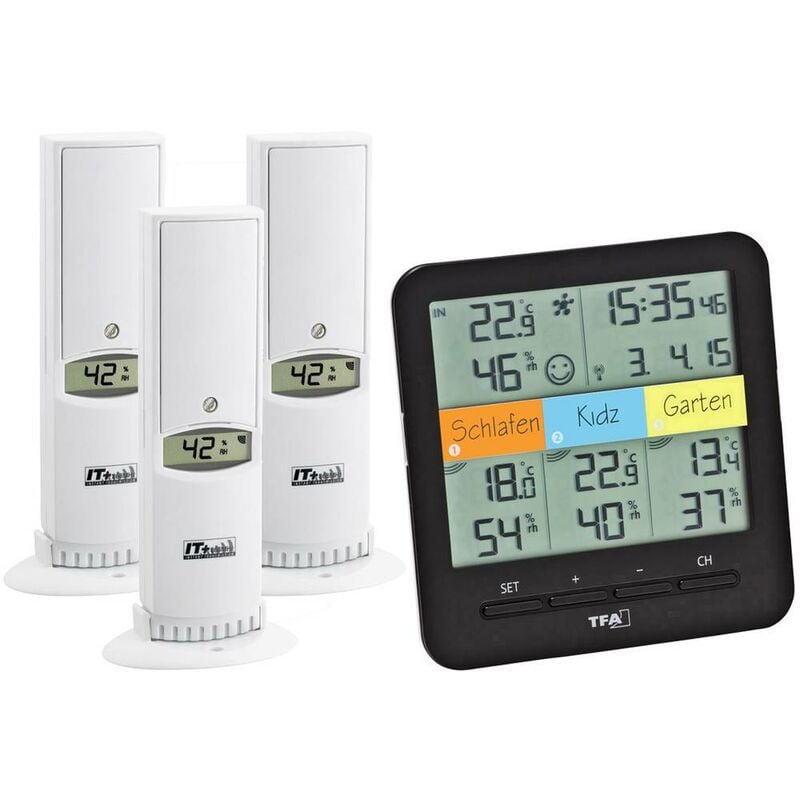 foto del prodotto tfa dostmann weatherhub smarthome system klima home termoigrometro senza fili nero 30.3060 it