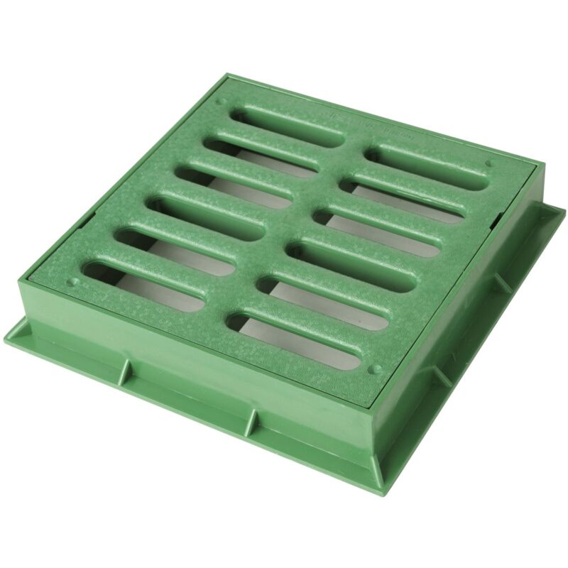 foto del prodotto tgnp20v telaio con griglia pedonabile in pvc, verde, 200x200 mm first plast