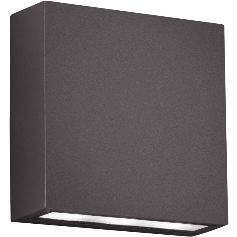 foto del prodotto thames appl. 2 led quadrata antracite biemissione 14xh14
