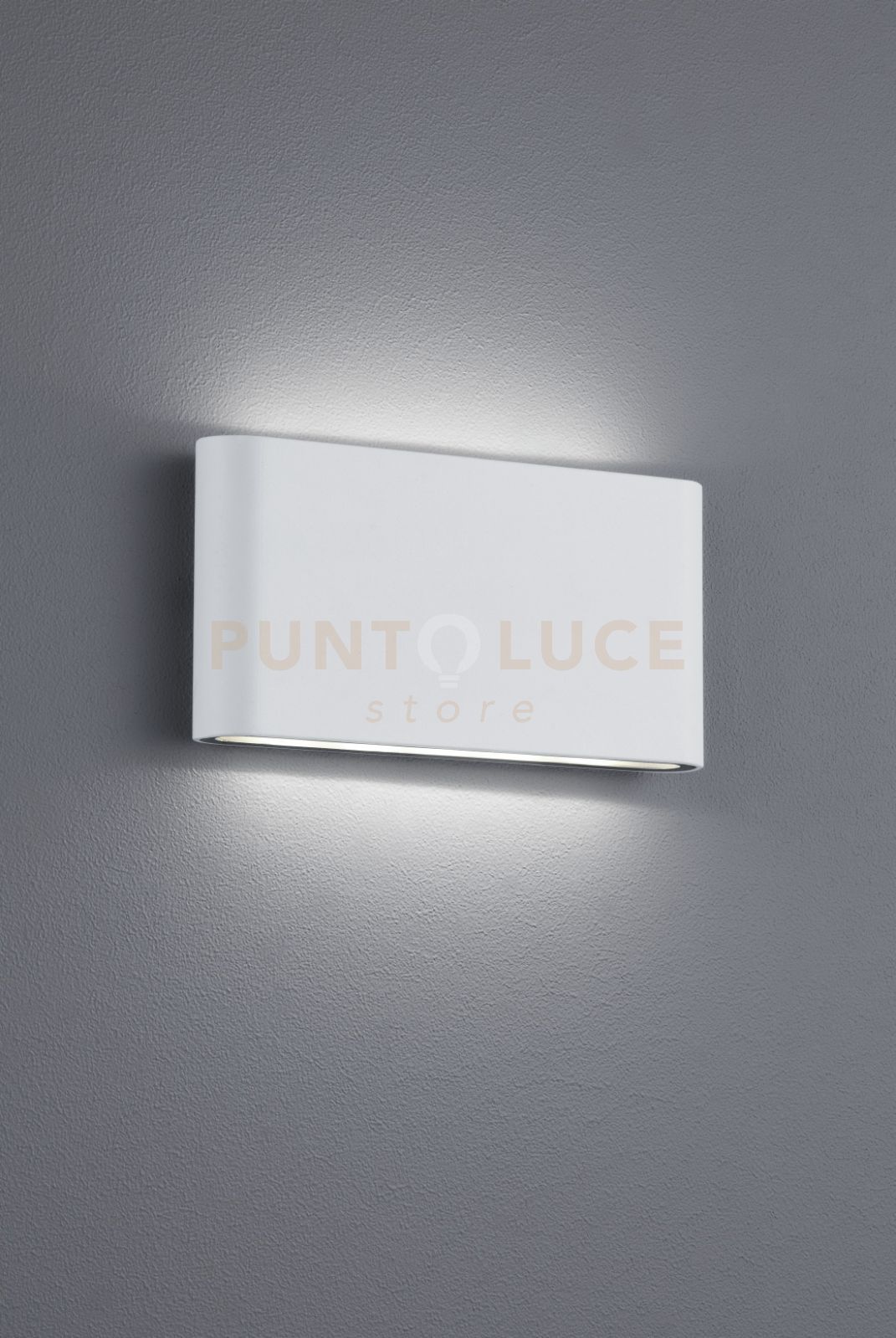 foto del prodotto thames ii applique da esterno led 10w 900lm, 3000k bi-emissione fusione alluminio bianco opaco ip54 l. 17,5cm