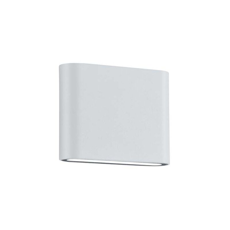 foto del prodotto thames ii applique da esterno led biemissione fusione alluminio bianco opaco ip54 l. 11,5cm