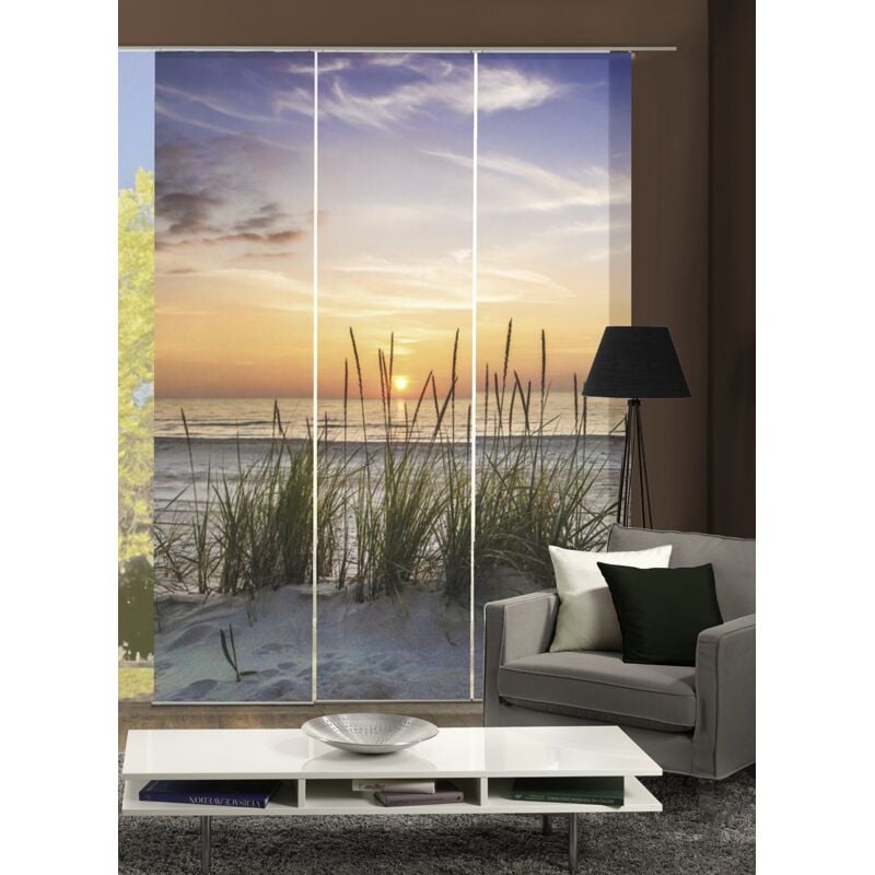 foto del prodotto the home of fashion home fashion 3 tenda a pannello con stampa digitale, set da 3, tessuto, naturale, 245 x 60 x 245 cm, 3 unit 