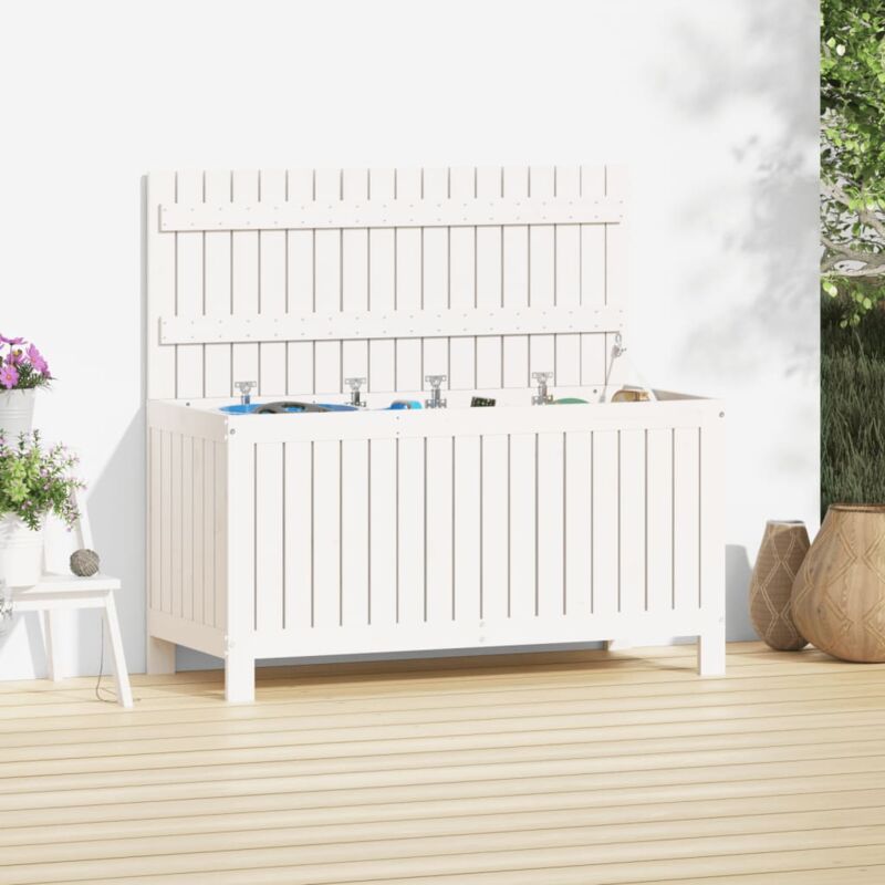 foto del prodotto the living store furniture limited contenitore da giardino bianco 115x49x60 cm