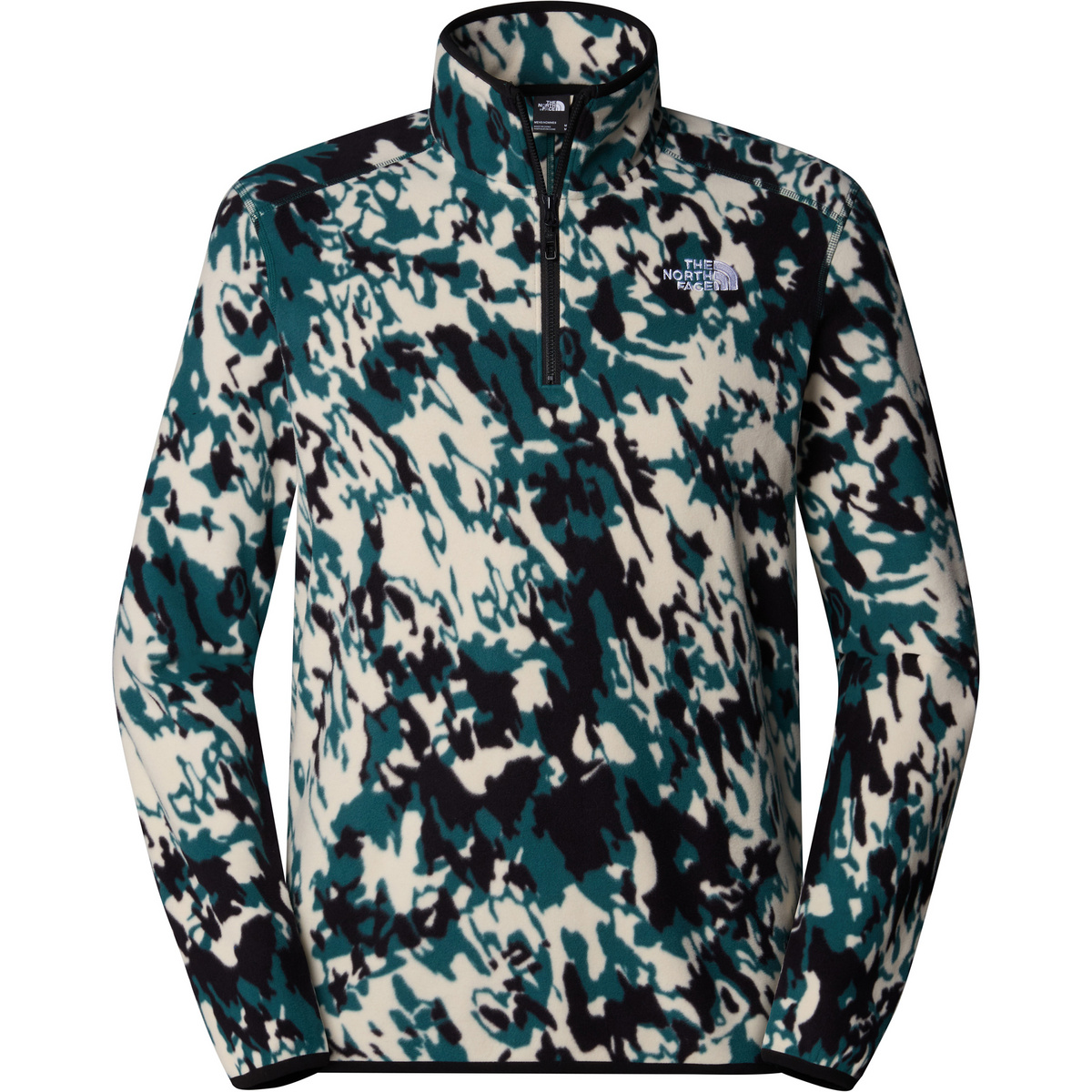 foto del prodotto the north face uomo pullover 100 glacier printed 1 4 zip