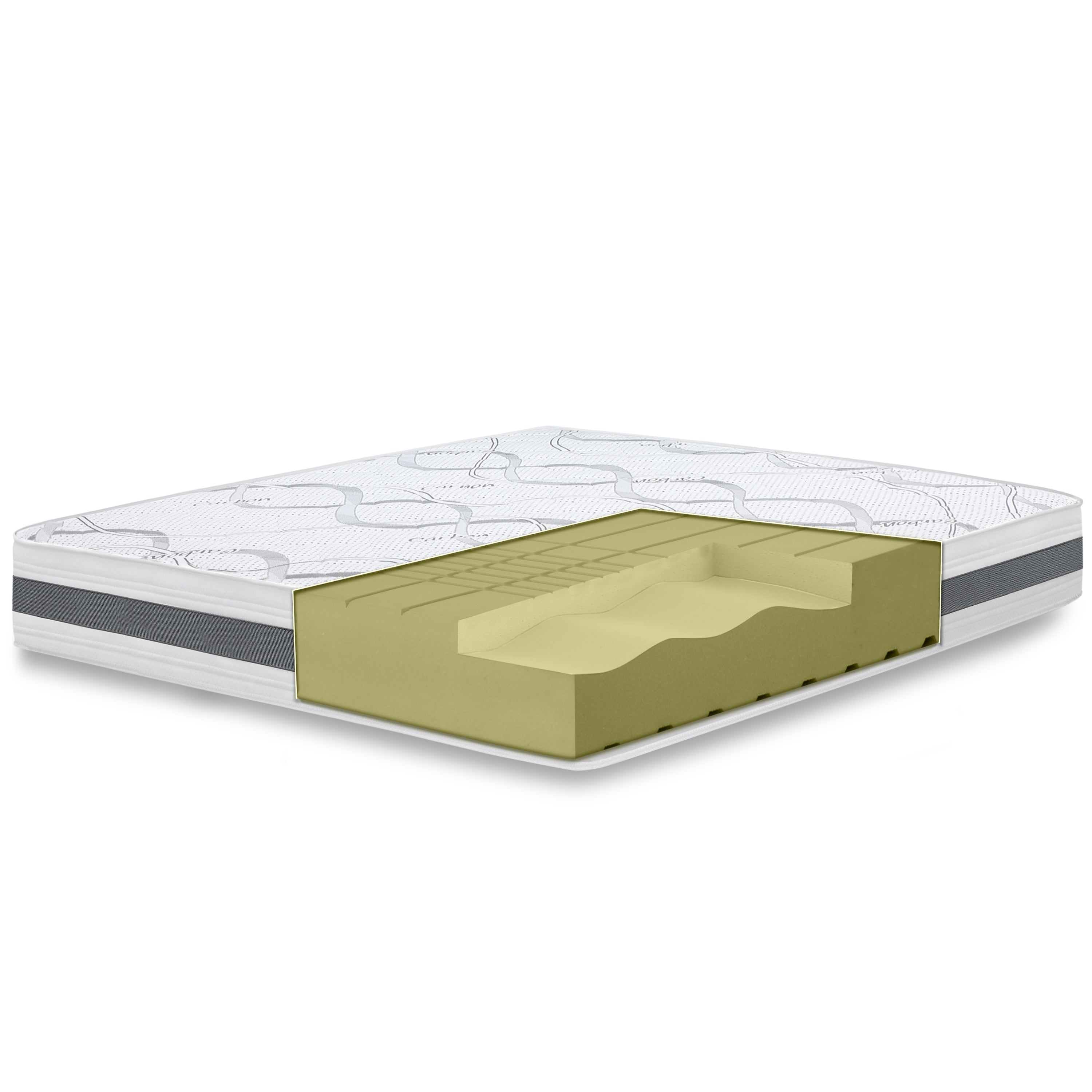 foto del prodotto the white stone materasso singolo 100 x 210 altezza 20 cm tessuto anallergico e traspirante propriet ortopediche e automodellanti