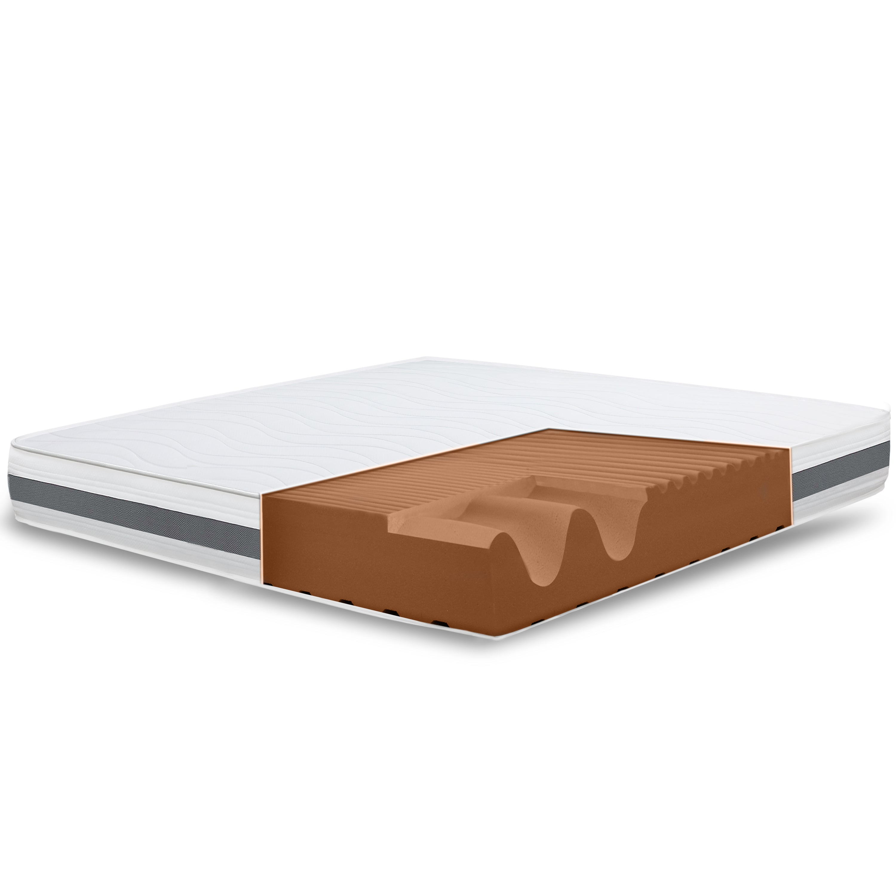 foto del prodotto the white stone materasso una piazza e mezza 115x205 memory ortopedico altezza 25 cm made in italy
