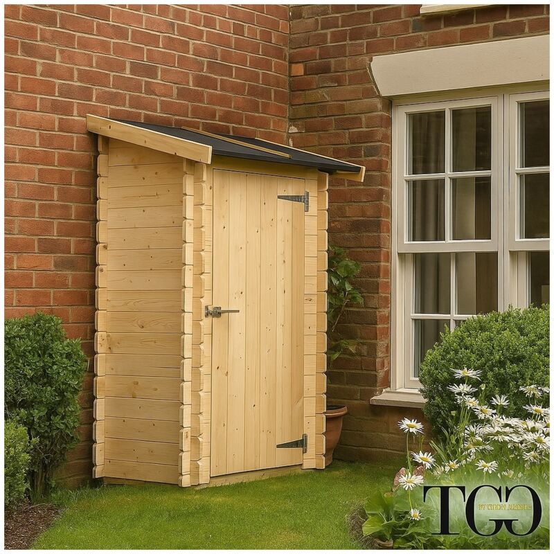 foto del prodotto thegoodgarden casetta in legno per attrezzi con porta singola alfio 94x64 cm