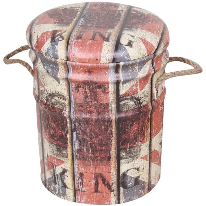 foto del prodotto theodore set di 2 pouf contenitore tondo poggiapiedi