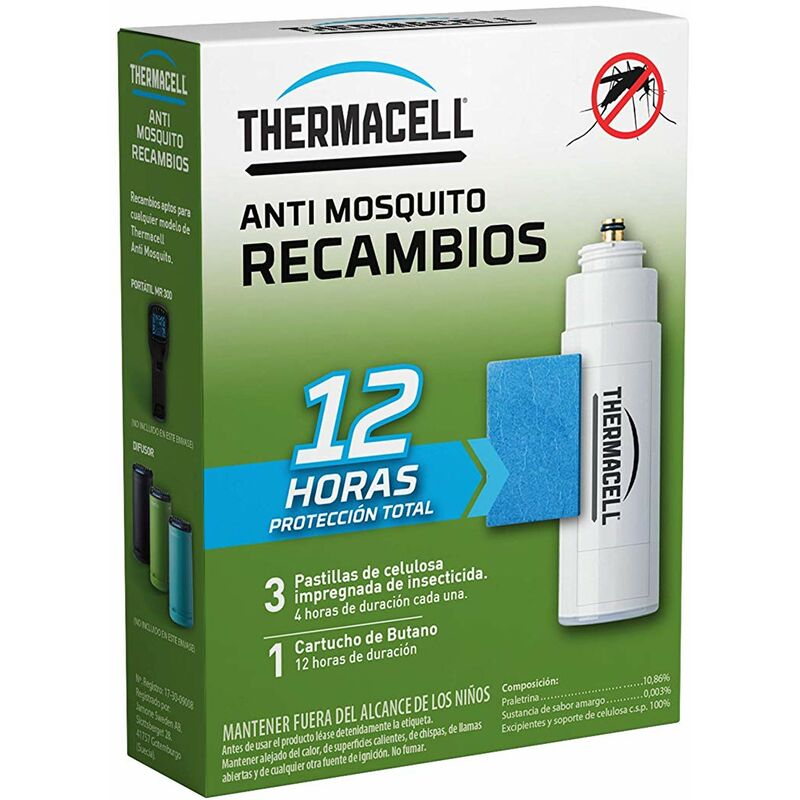 foto del prodotto thermacell sostituzione di temacell anti zanzare 12 ore 3 pillole, cartuccia a 1 butano 
