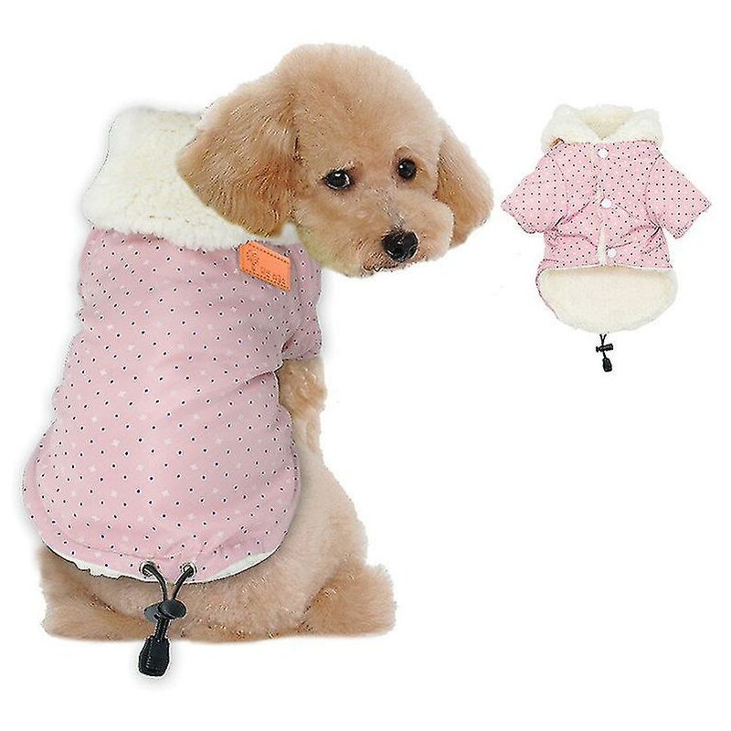 foto del prodotto thermal pet abbigliamento invernale per cani pigiama giacca imbottita con cappuccio rosa xl 