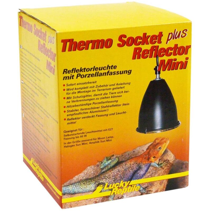 foto del prodotto thermo socket reflector mini plus portalampada e27 in ceramica per terrari lucky reptile