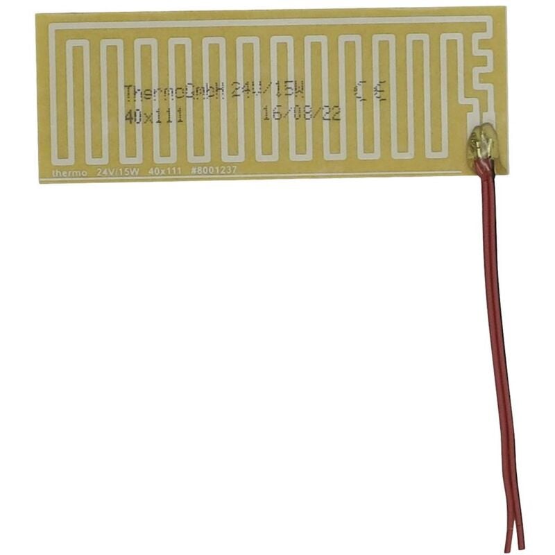 foto del prodotto thermo tech poliestere lamina riscaldante 24 v 15 w l x l 111 mm x 40 mm
