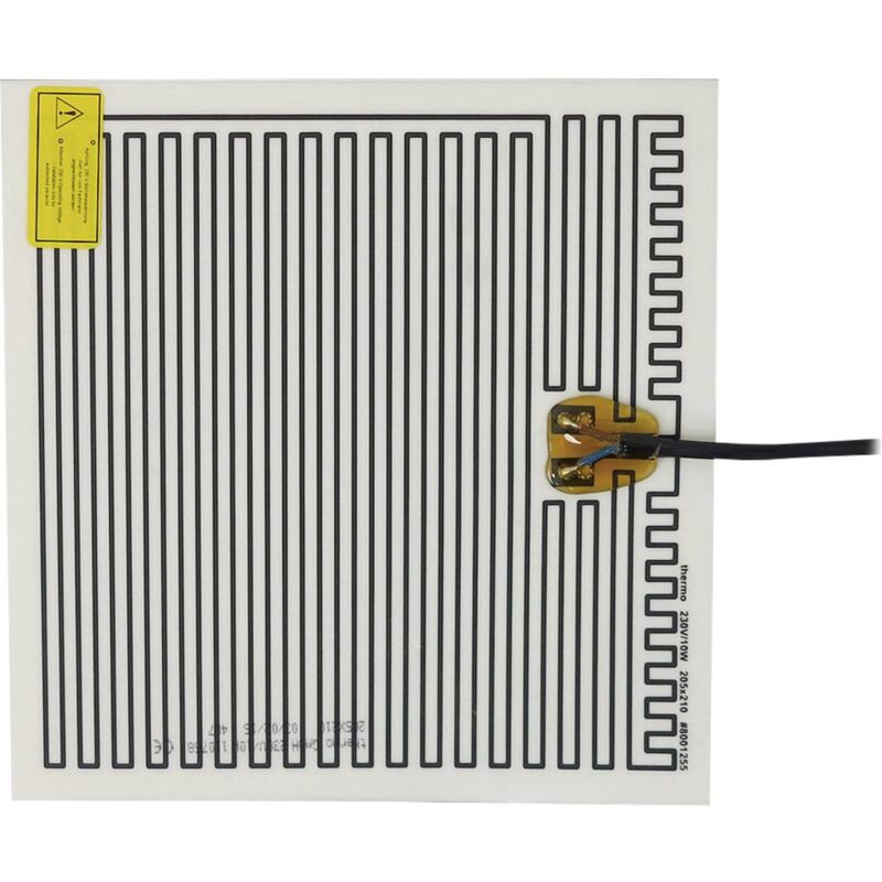foto del prodotto thermo tech poliestere lamina riscaldante autoadesivo 230 v 10 w tipo di protezione ipx4 l x l 210 mm x 205 mm