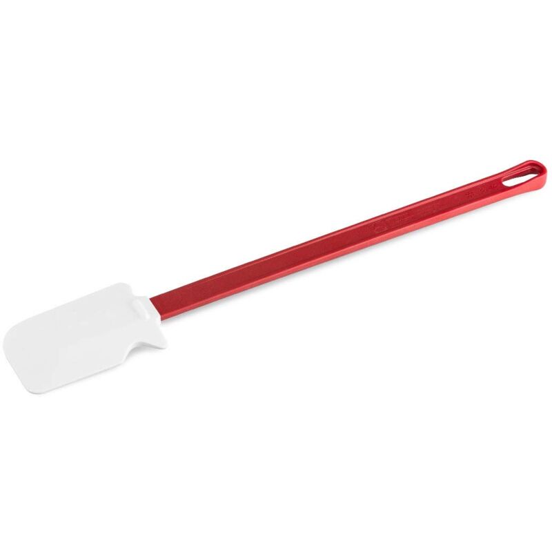 foto del prodotto thermohauser 8300037138 raschietto in silicone, 42 x 7 cm, spatola, manico rosso nylon , colore bianco