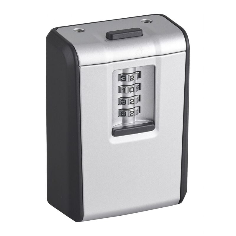 foto del prodotto thirard cassetta portachiavi keybox a combinazione, 4 cifre, ansa in acciaio rimovibile, grigio nero