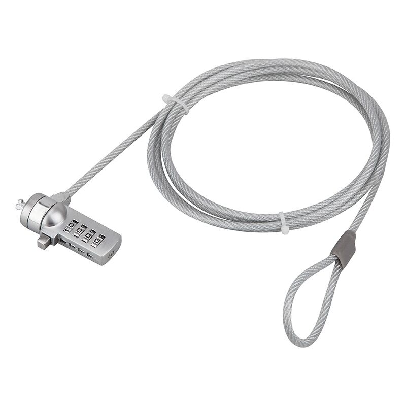 foto del prodotto thirard cavo antitaccheggio di sicurezza in acciaio 1.80m, lucchetto per computer portatile a combinazione