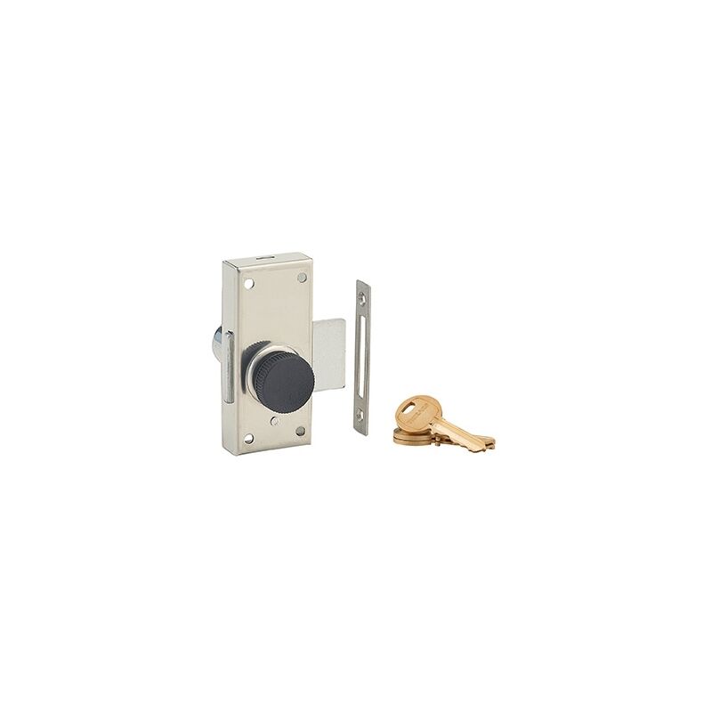 foto del prodotto thirard chiavistello automatico completamente in inox con pomolo e cilindro 26mm, 3 chiavi