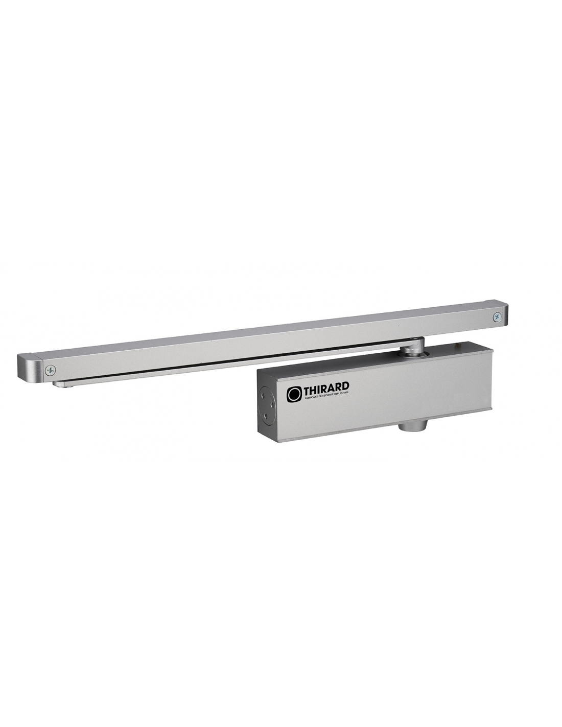 foto del prodotto thirard chiudiporta spingiporta automatico idraulico, portata 60kg, design forza 3, argento, antivandalismo, certificazione antincendio
