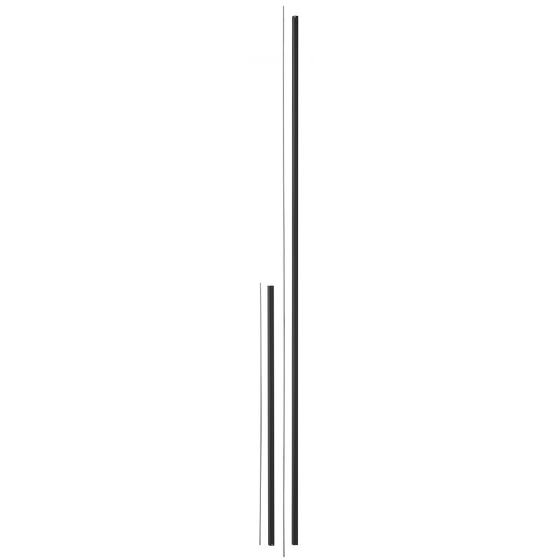 foto del prodotto thirard kit di estensione per serratura maniglione antipanico, superiore e inferiore, per altezza porta 3m max, nero
