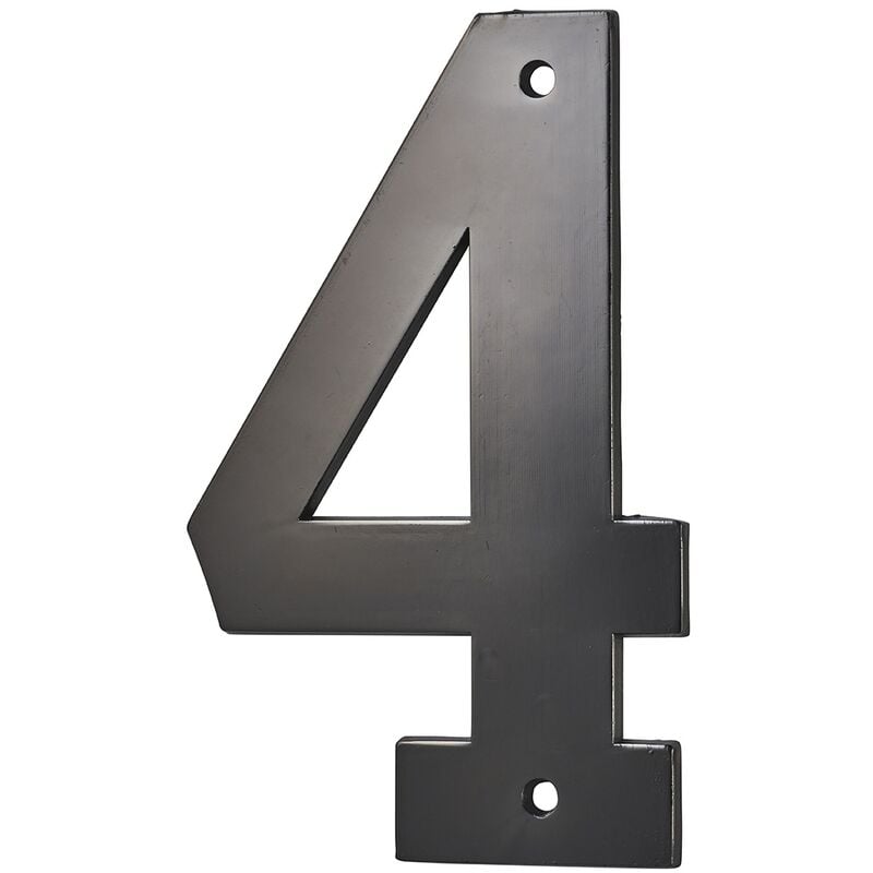 foto del prodotto thirard targa numero civico 4 ,altezza 80mm nero metallo, da avvitare