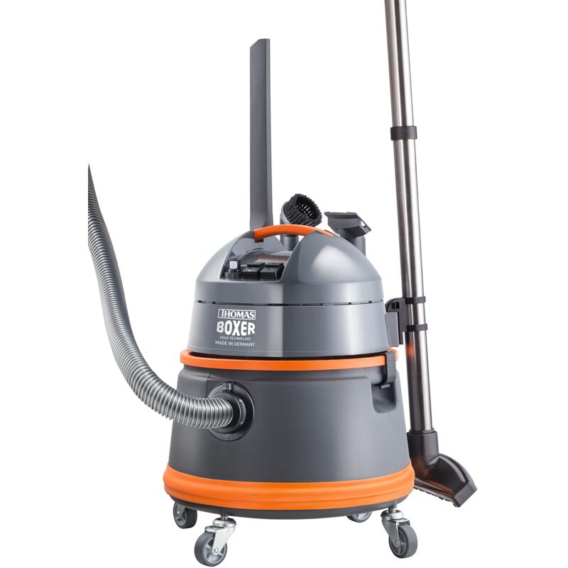 foto del prodotto thomas boxer 788119 robuster und leistungsstarker nass trocken waschsauger, 1400 w, 4 bar, grau orange