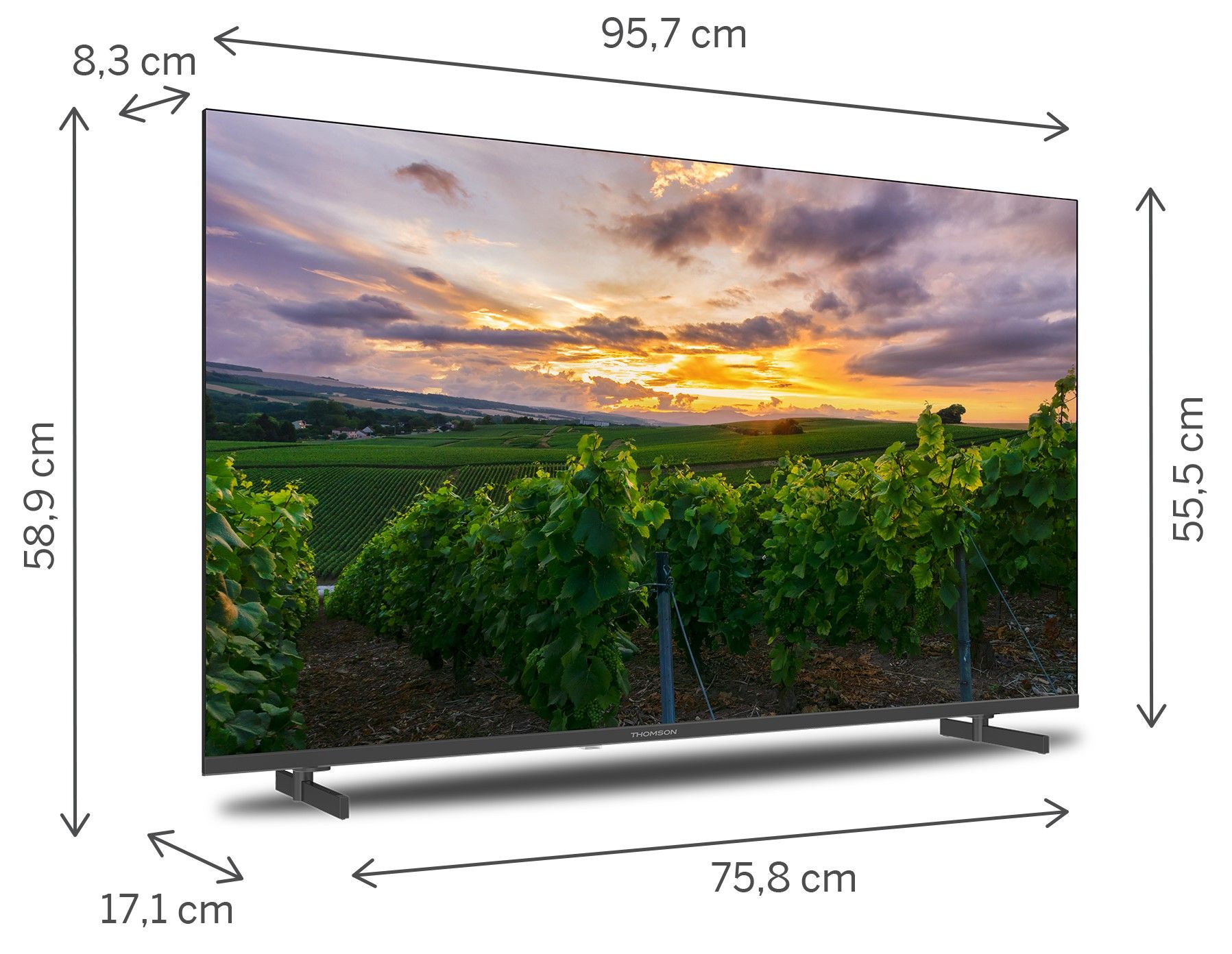 foto del prodotto thomson 43qa2s13 tv 109,2 cm 43 4k ultra hd smart tv wi fi grigio