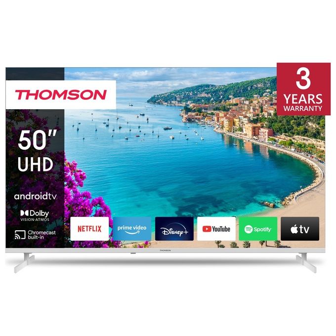 foto del prodotto thomson 50ua5s13w tv 50 pollici uhd 4k smart android white