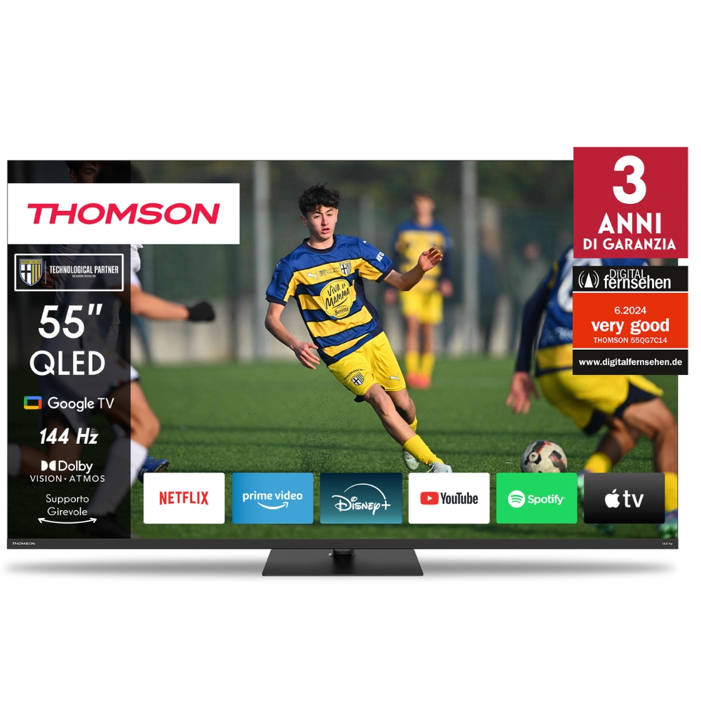foto del prodotto thomson 55qg7c14 tv 55 smart 4k ultra hd dvb t2 s2 wi fi nero