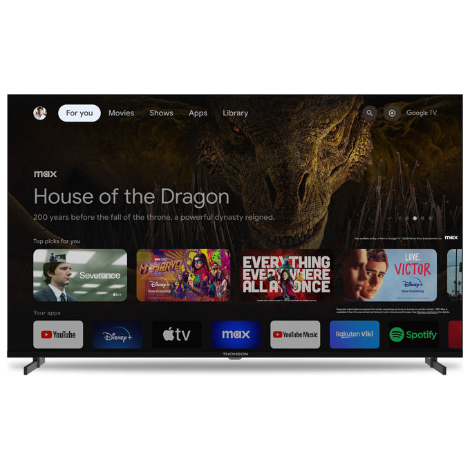 foto del prodotto thomson g63 50ug4s14 smart tv 50 4k ultra hd google tv hdr wi fi bluetooth nero