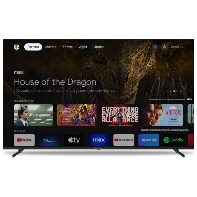 foto del prodotto thomson smart tv 65'' 4k ultra hd led google tv hdr wi-fi 60hz televisore