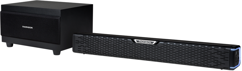 foto del prodotto thomson sound bar sub 2.1 bt 5.0 120w black sb60bts